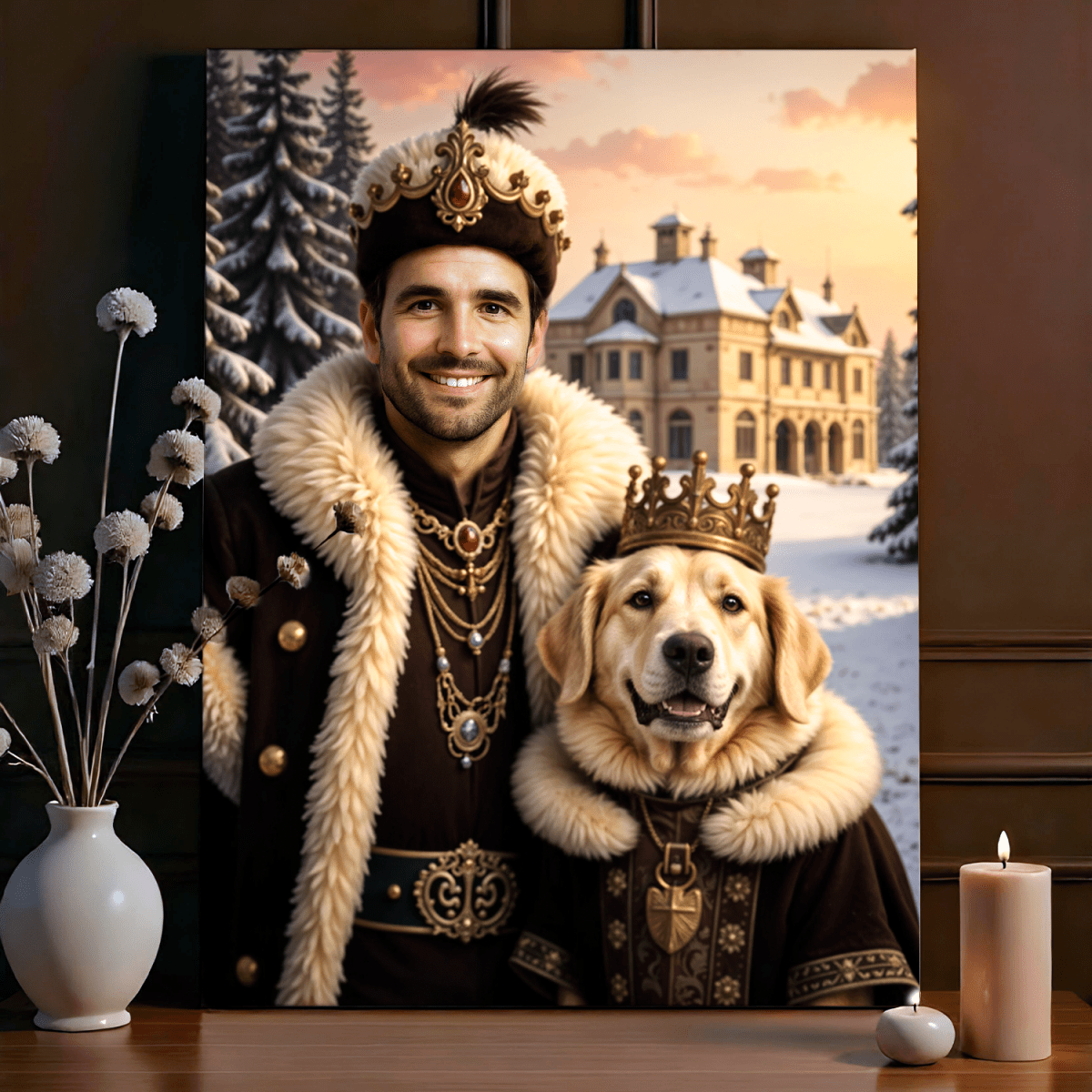 Image of Królewski duet - obraz na płótnie z Twojego zdjęcia - Wymaluj Prezent