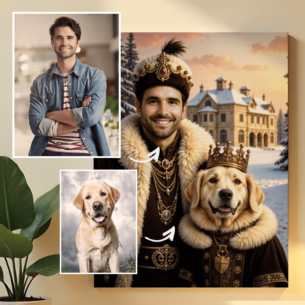 Królewski duet - obraz na płótnie z Twojego zdjęcia - Wymaluj Prezent