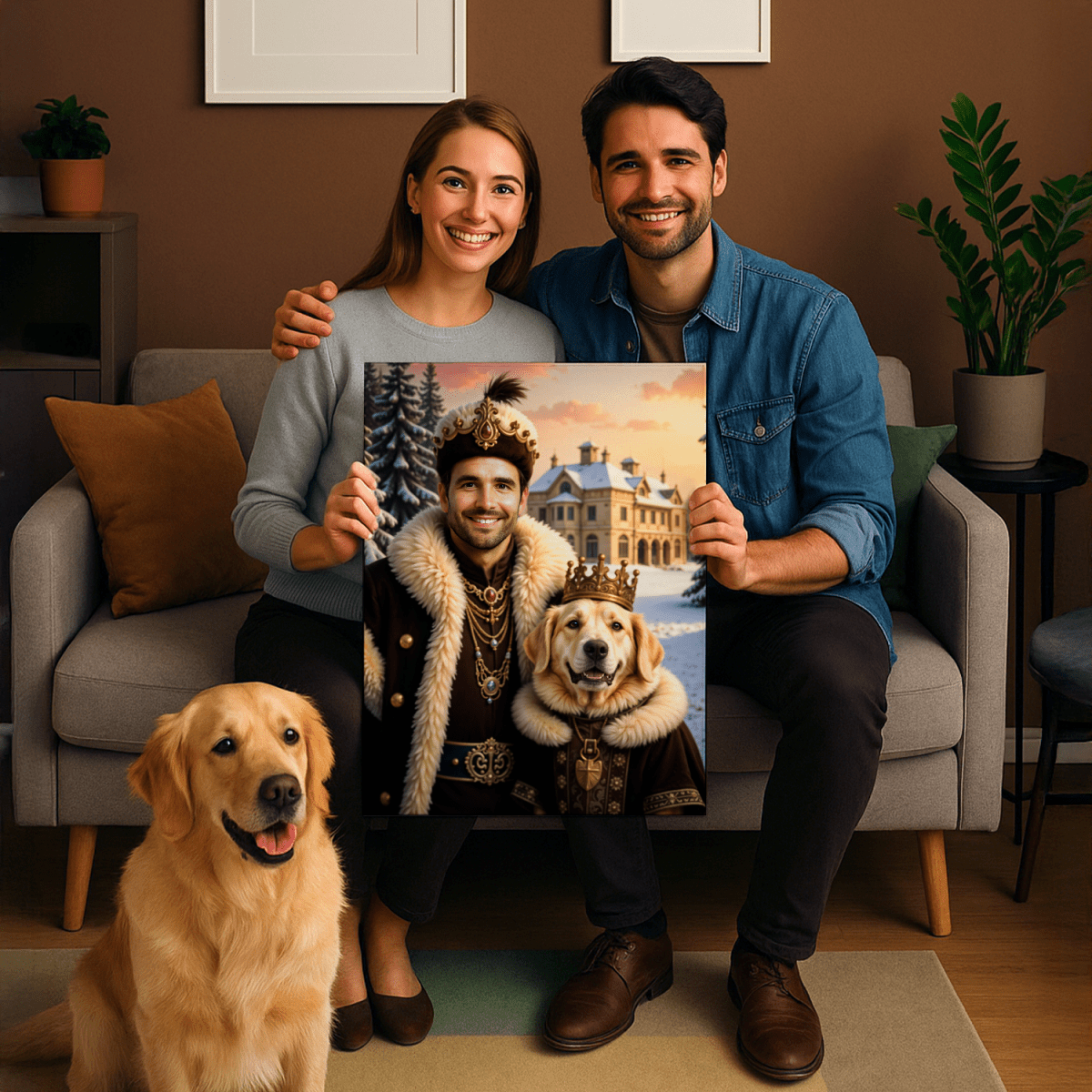 Image of Królewski duet - obraz na płótnie z Twojego zdjęcia - Wymaluj Prezent