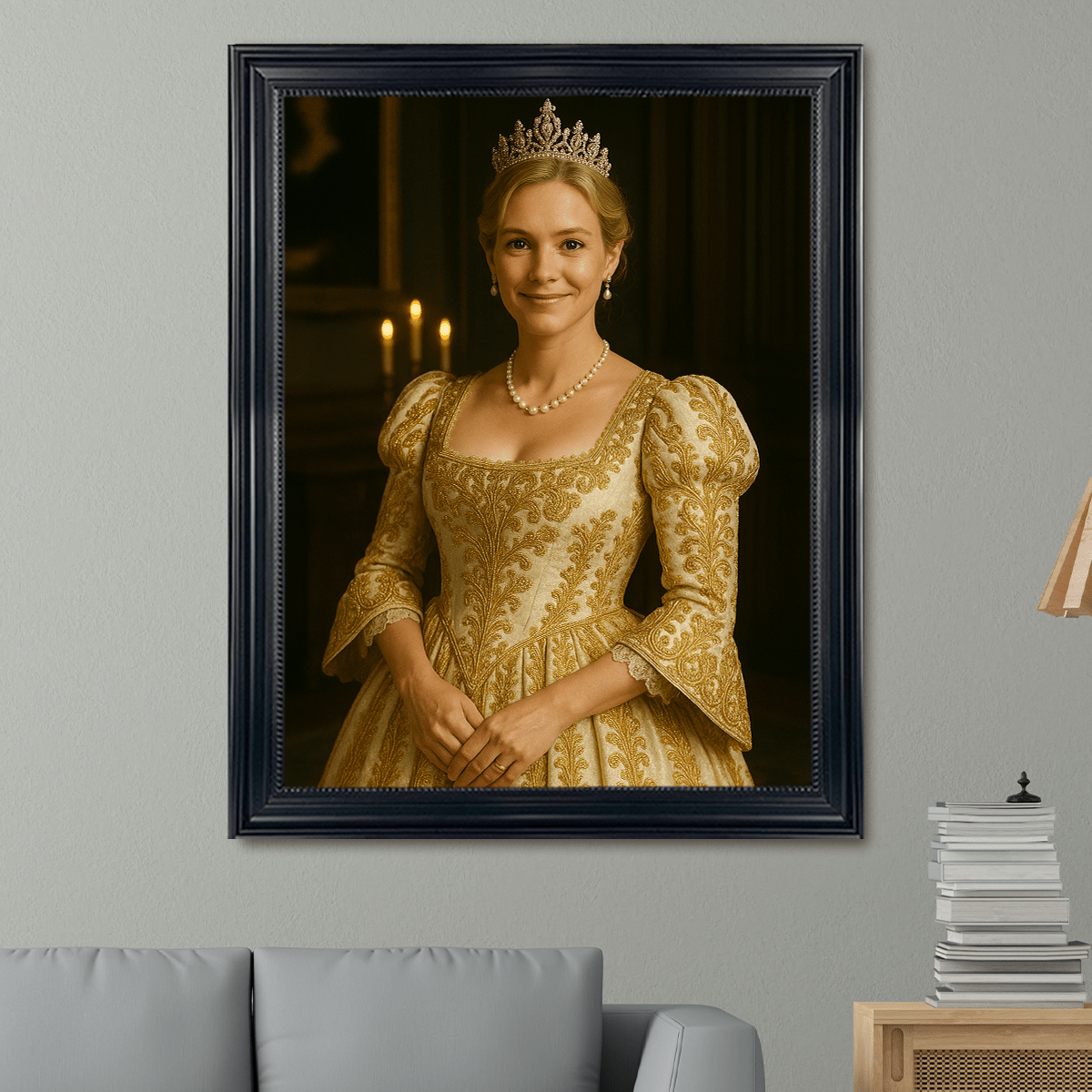 Image of Królewski portret kobiety - obraz na płótnie z Twojego zdjęcia - Wymaluj Prezent