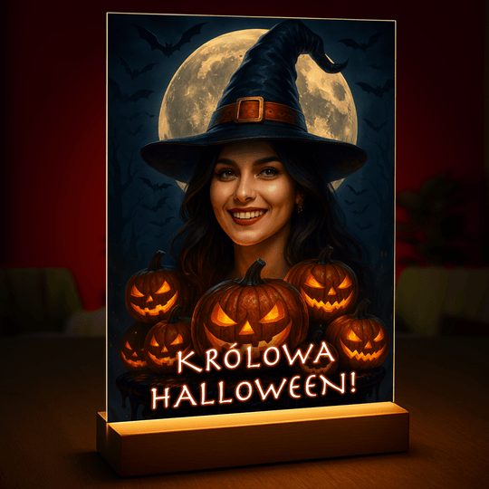 Królowa Halloween - druk na szkle, portret z Twojego zdjęcia