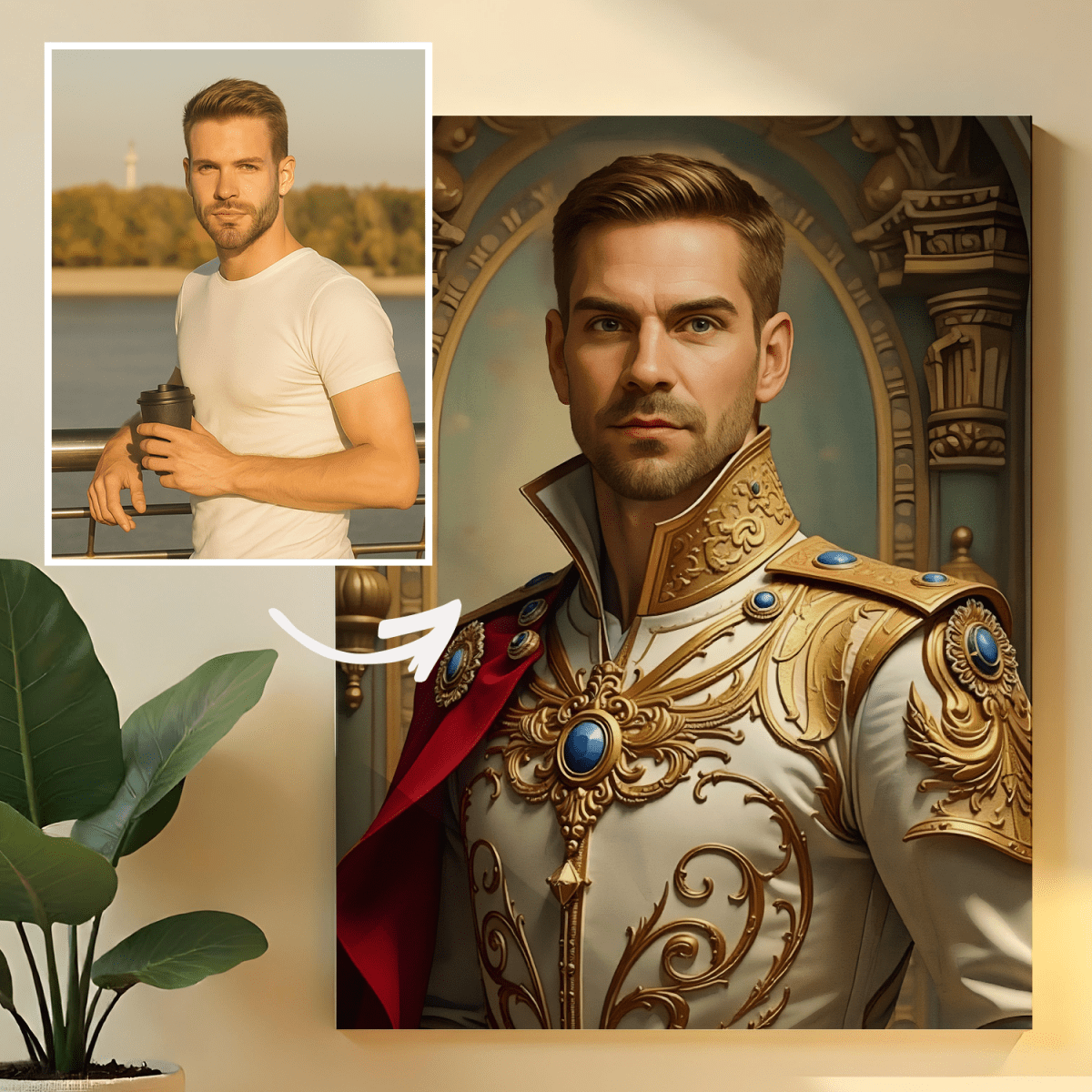 Image of Książęcy portret - obraz na płótnie z Twojego zdjęcia - Wymaluj Prezent