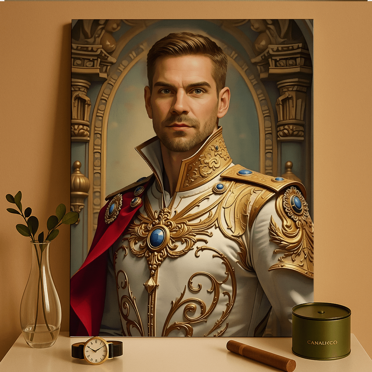 Image of Książęcy portret - obraz na płótnie z Twojego zdjęcia - Wymaluj Prezent