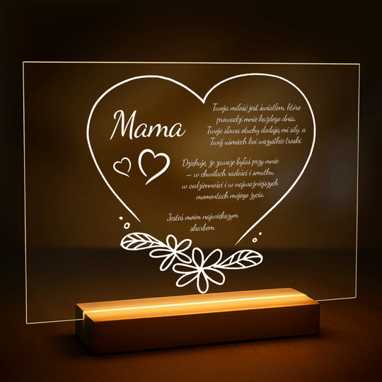 Mama cały czas jest blisko - druk na szkle z Twojego zdjęcia