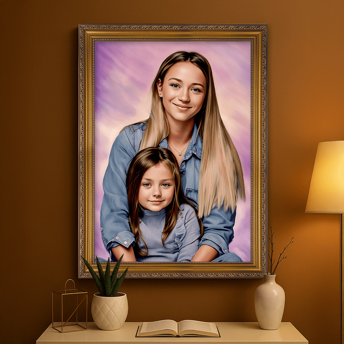 Image of Mama i córka - obraz na płótnie z Twojego zdjęcia - Wymaluj Prezent