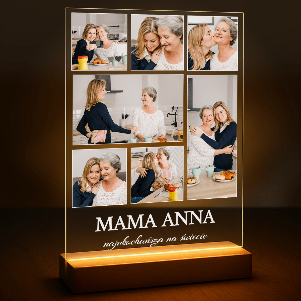 Image of Mama najkochańsza na świecie - druk na szkle z Twojego zdjęcia - Wymaluj Prezent