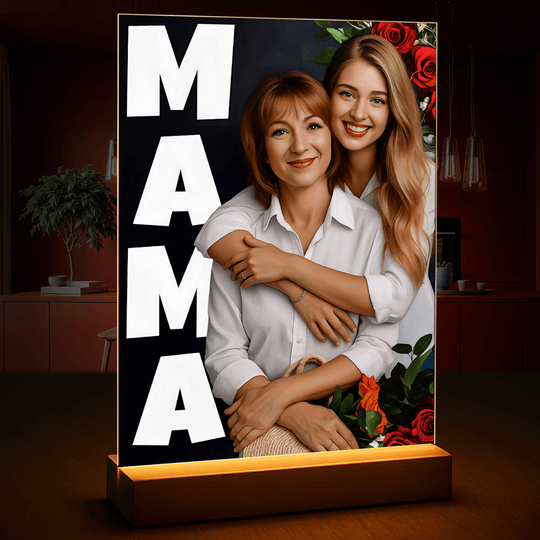 Mama z córką - druk na szkle, portret z Twojego zdjęcia