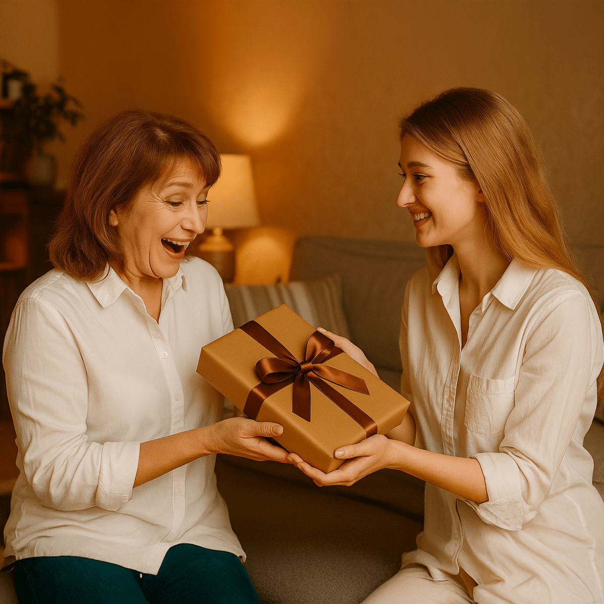 Image of Mama z córką - druk na szkle, portret z Twojego zdjęcia - Wymaluj Prezent
