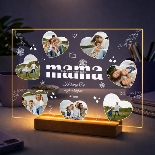 Prezent dla mamy na Dzień Matki – pamiątka ze zdjęć na szkle z Twoim tekstem