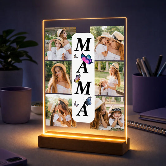 Oryginalny prezent dla mamy na Dzień Matki – kolaż 6 zdjęć na szkle