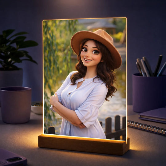 Prezent dla niej na urodziny – portret ze zdjęcia na szkle w stylu bajkowym