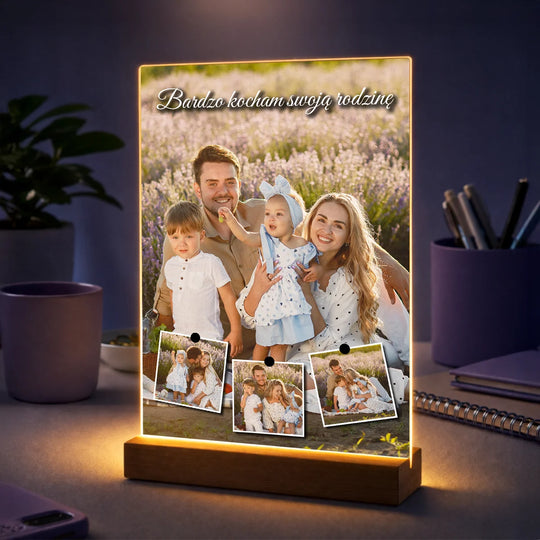 Pomysł na prezent dla rodziców na Dzień Matki i Dzień Ojca – kolaż zdjęć na szkle rodzinne momenty