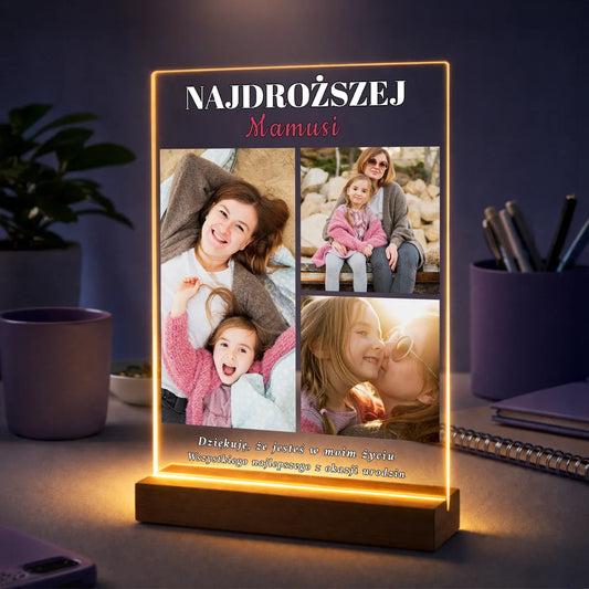 Pomysł na prezent dla mamy na Dzień Matki – kolaż na szkle z 3 zdjęć