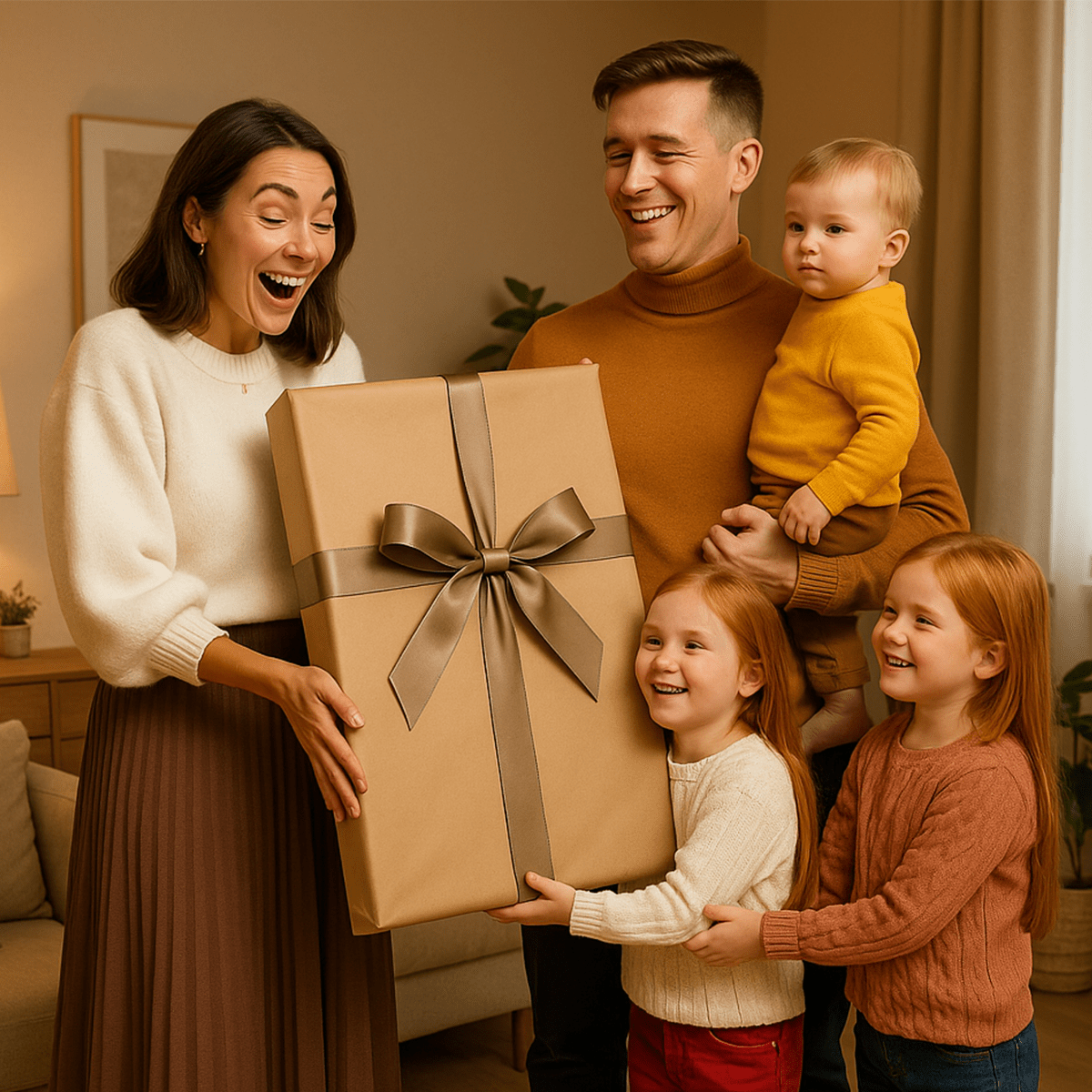 Miłość zaczyna się w rodzinie - obraz na płótnie, kolaż z Twoich zdjęć - Wymaluj Prezent