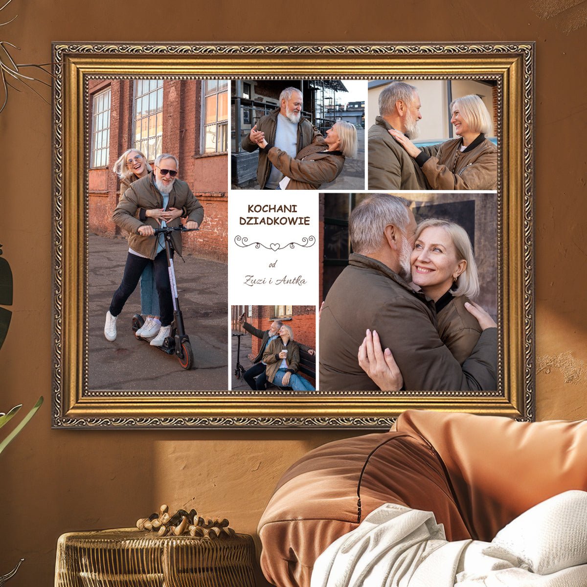 Moi kochani dziadkowie - kolaż na płótnie z Twojego zdjęcia - Wymaluj Prezent