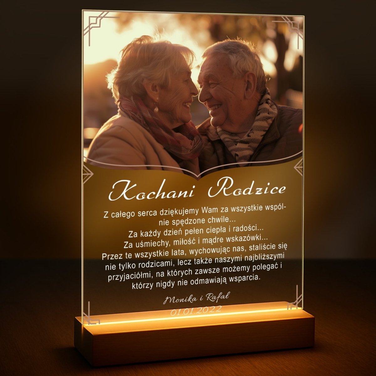 Image of Moi kochani rodzice - druk na szkle z Twojego zdjęcia - Wymaluj Prezent