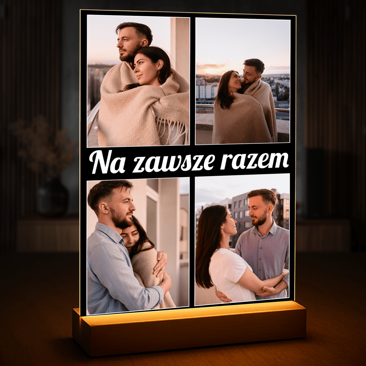 Na zawsze razem - druk na szkle, kolaż z Twoich zdjęć - Wymaluj Prezent