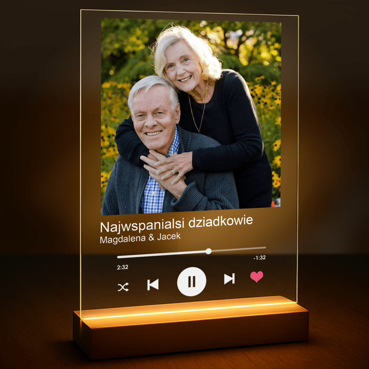 Image of Najlepsi dziadkowie pod słońcem - druk na szkle z Twojego zdjęcia - Wymaluj Prezent