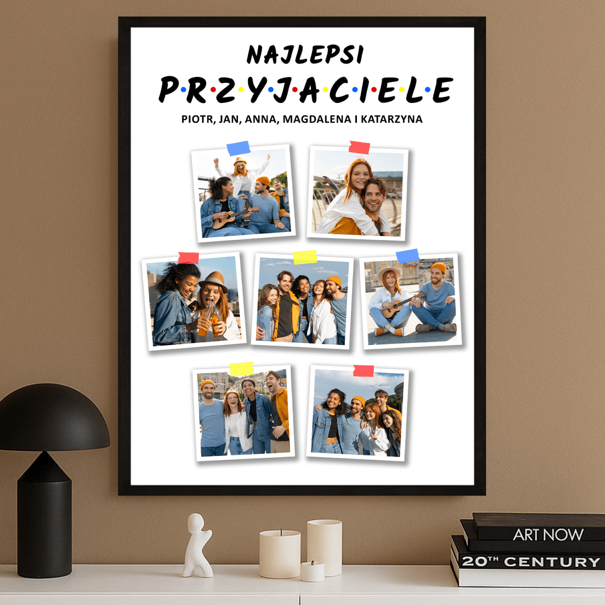 Najlepsi przyjaciele kolaż - plakat z Twojego zdjęcia - Wymaluj Prezent