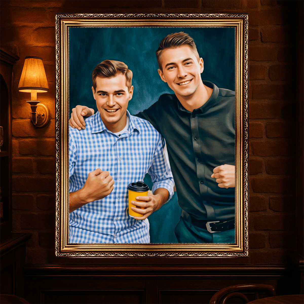 Najlepsi przyjaciele - obraz na płótnie z Twojego zdjęcia - Wymaluj Prezent