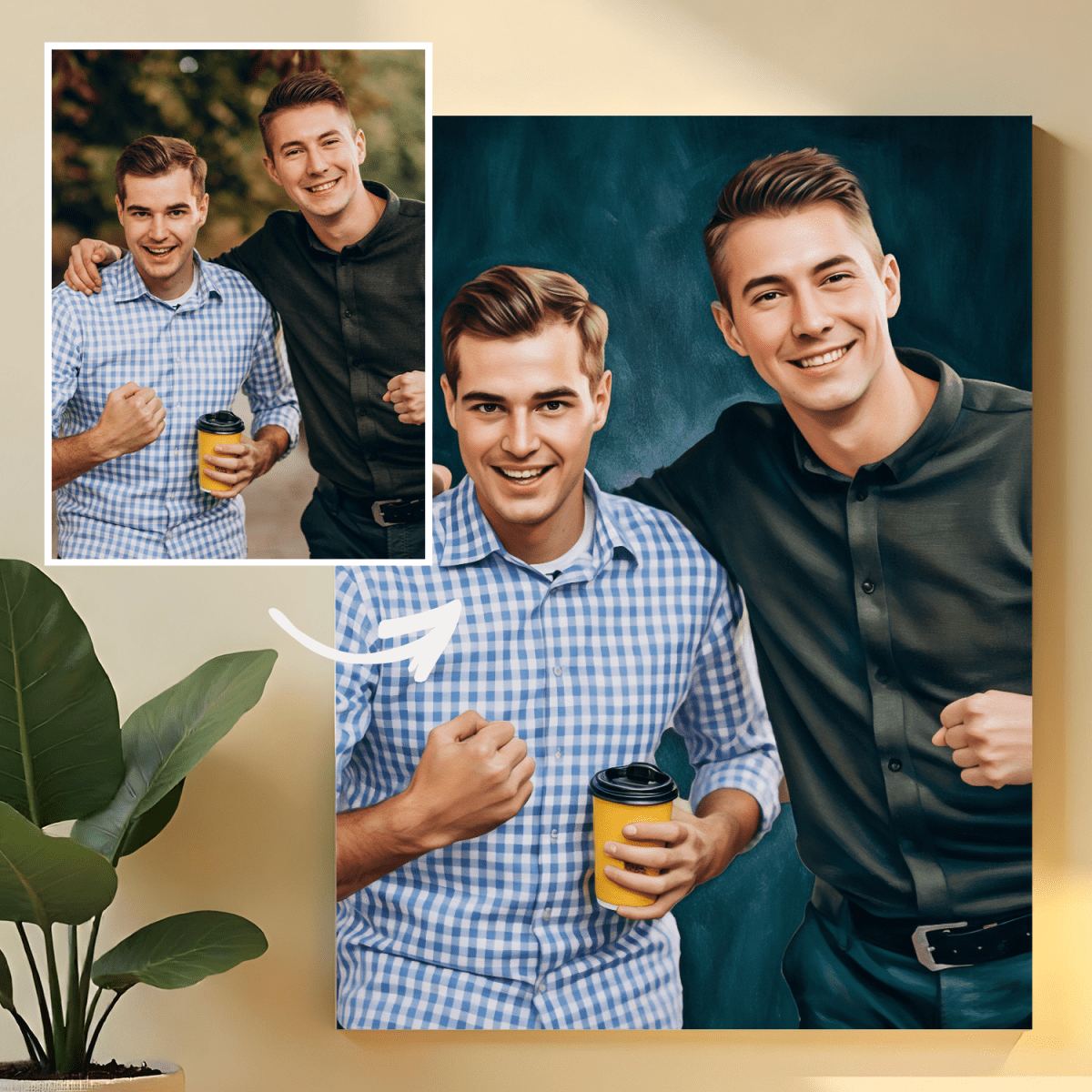 Image of Najlepsi przyjaciele - obraz na płótnie z Twojego zdjęcia - Wymaluj Prezent