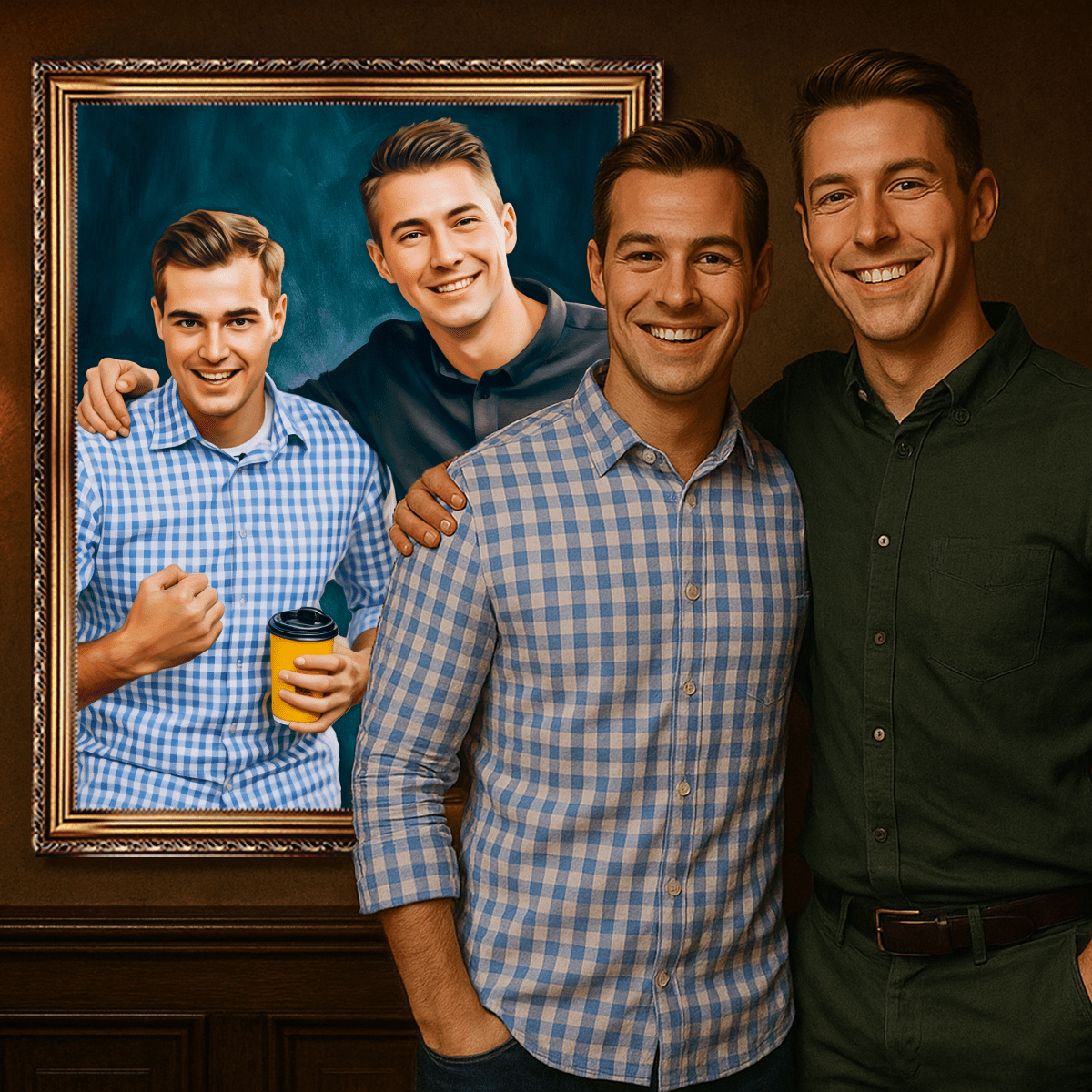 Image of Najlepsi przyjaciele - obraz na płótnie z Twojego zdjęcia - Wymaluj Prezent