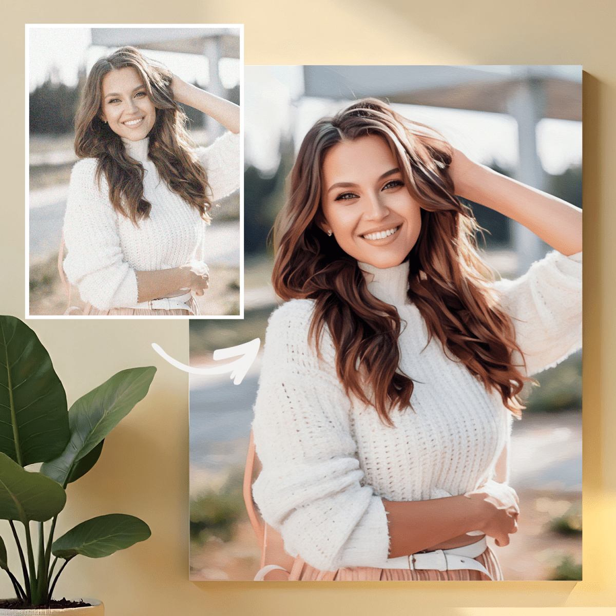 Najpiękniejsza dziewczyna na świecie - druk na szkle, portret z Twojego zdjęcia - Wymaluj Prezent