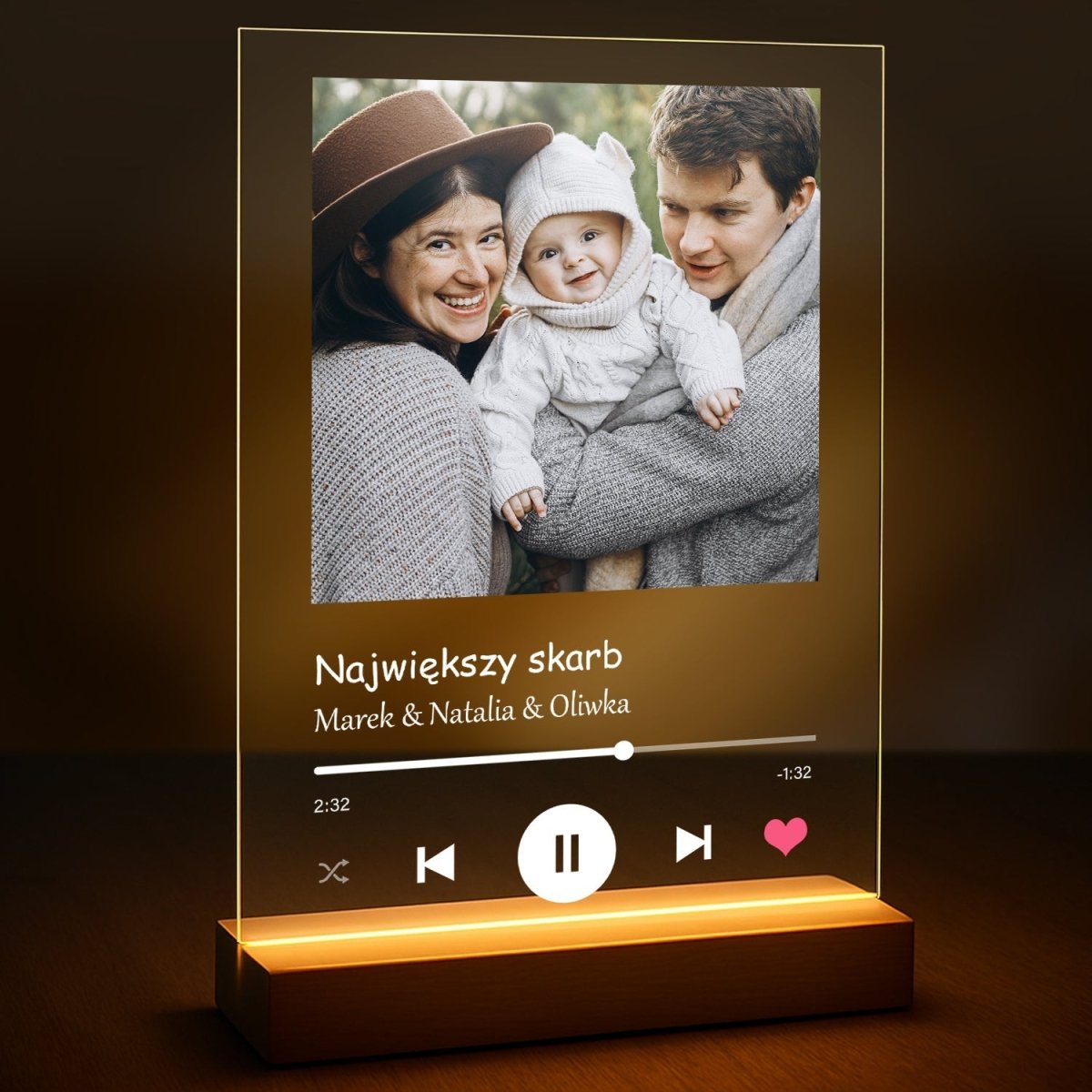 Największy skarb - druk na szkle z Twojego zdjęcia - Wymaluj Prezent