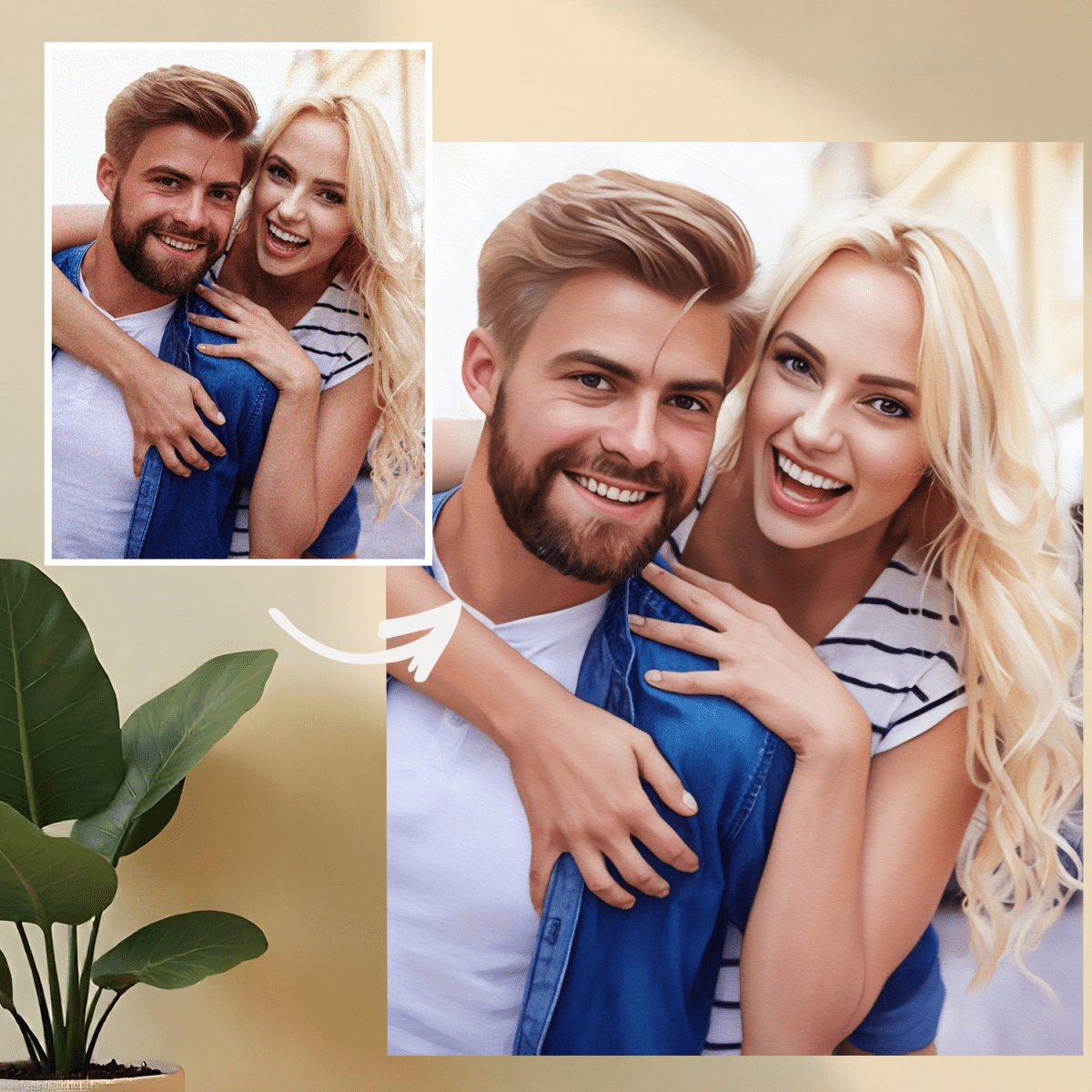 Nasza data - druk na szkle, portret z Twojego zdjęcia - Wymaluj Prezent