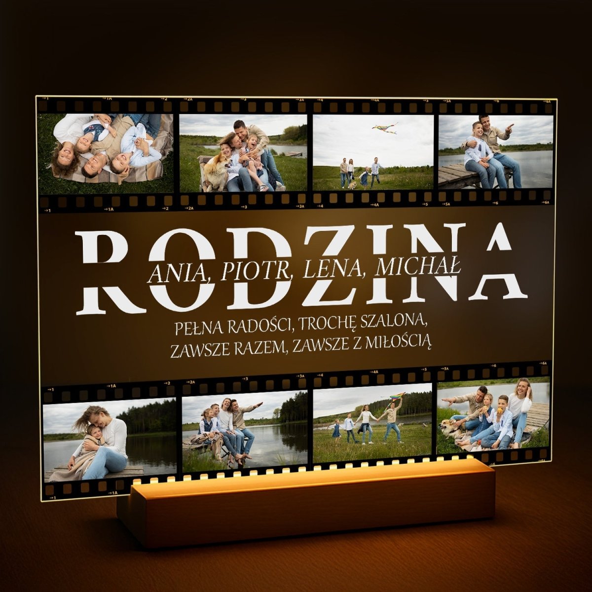 Nasza rodzina kolaż - druk na szkle z Twojego zdjęcia - Wymaluj Prezent