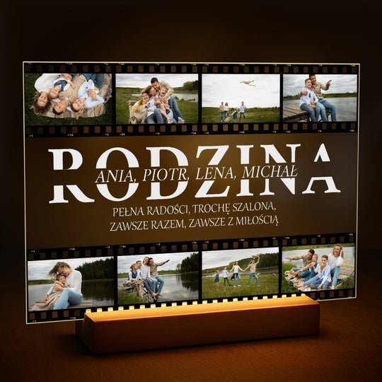 Nasza rodzina kolaż - druk na szkle z Twojego zdjęcia