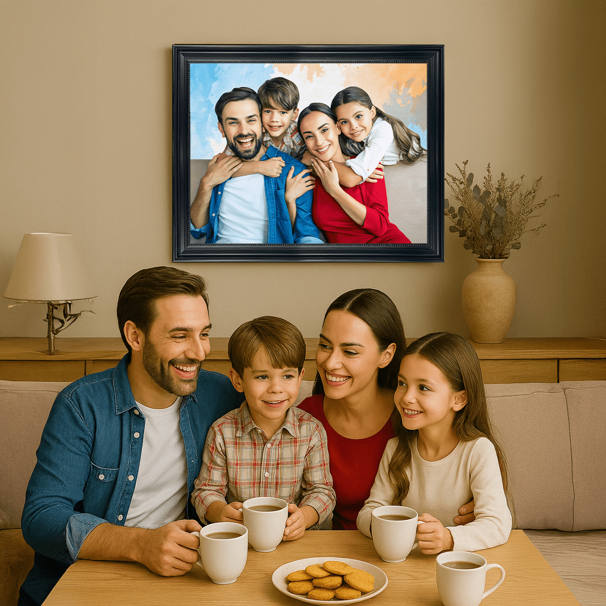 Image of Nasza rodzina - obraz na płótnie z Twojego zdjęcia - Wymaluj Prezent