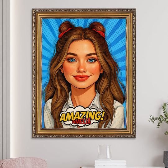 Niezwykła dziewczyna - obraz na płótnie z Twojego zdjęcia