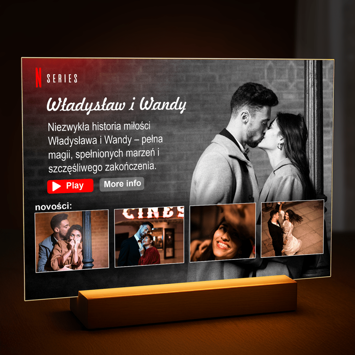 Niezwykła historia miłości - druk na szkle z Twojego zdjęcia - Wymaluj Prezent