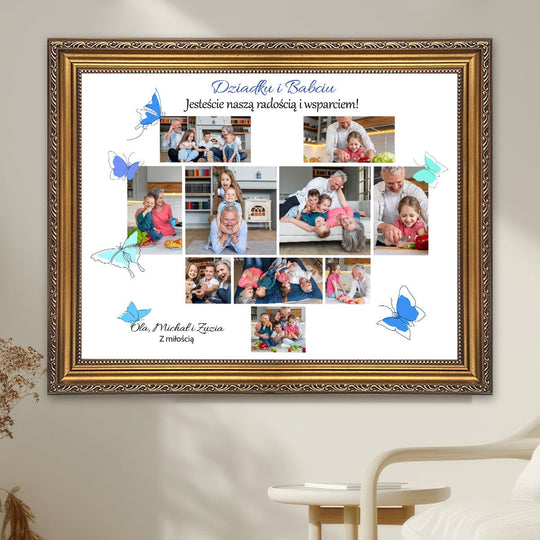 Od Waszych wnuków - kolaż na płótnie z Twojego zdjęcia