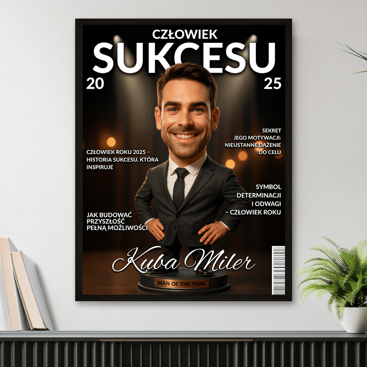 Image of Okładka człowieka sukcesu - plakat z Twojego zdjęcia - Wymaluj Prezent