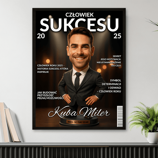 Okładka człowieka sukcesu - plakat z Twojego zdjęcia