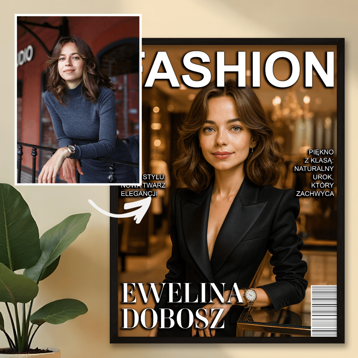 Image of Okładka magazynu Fashion - plakat z Twojego zdjęcia - Wymaluj Prezent