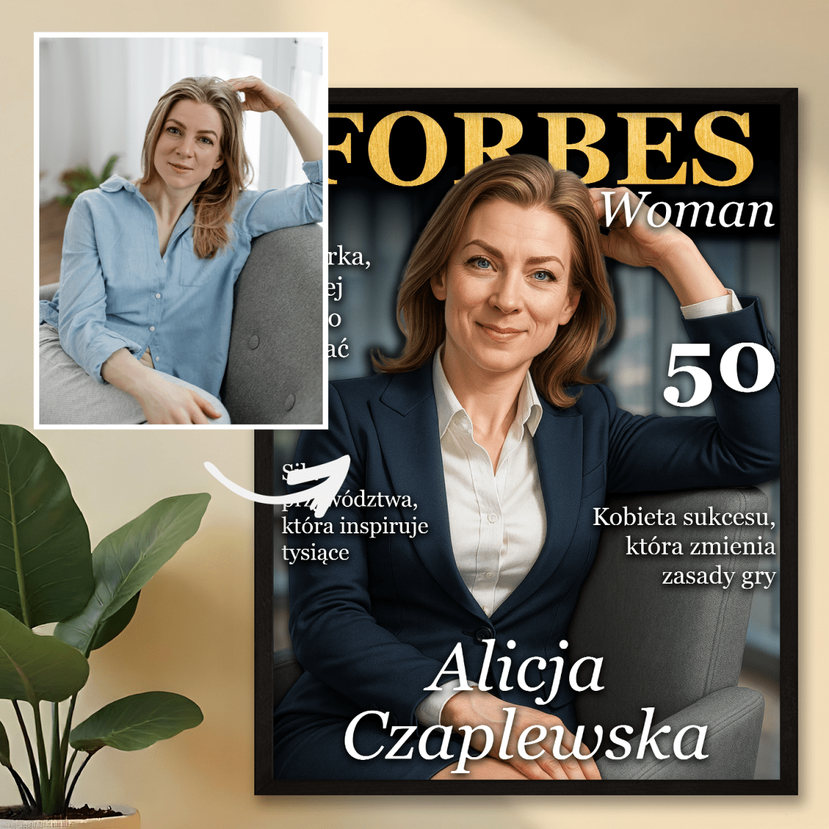 Image of Okładka magazynu na 50. - plakat z Twojego zdjęcia - Wymaluj Prezent