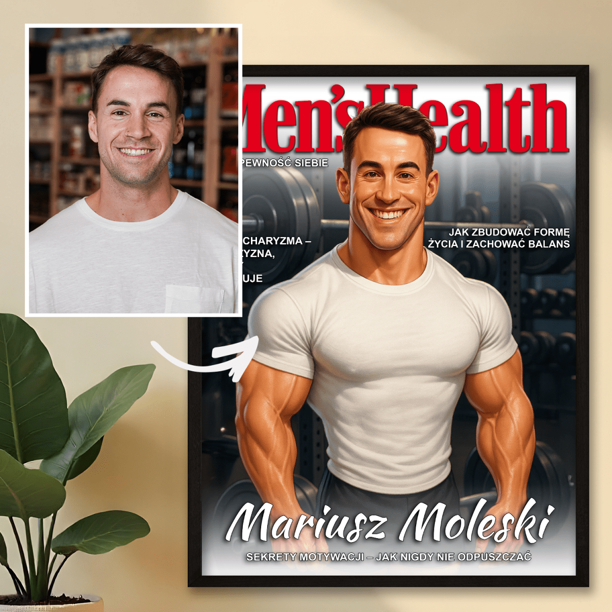 Okładka w sportowym magazynie - plakat z Twojego zdjęcia - Wymaluj Prezent