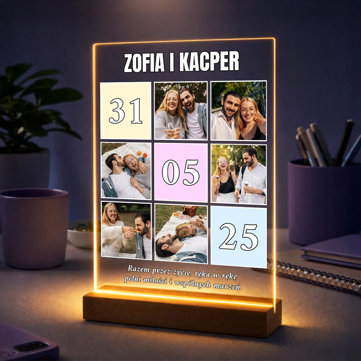 Wyjątkowy prezent dla pary na rocznicę – kolaż zdjęć na szkle Wspólna droga