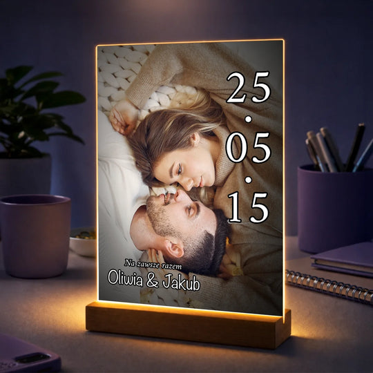 Pomysł na prezent dla pary na rocznicę – zdjęcie na szkle Zawsze razem