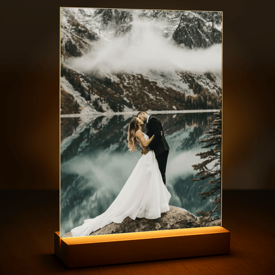 Pamiątka ślubna młodej pary - druk na szkle z Twojego zdjęcia