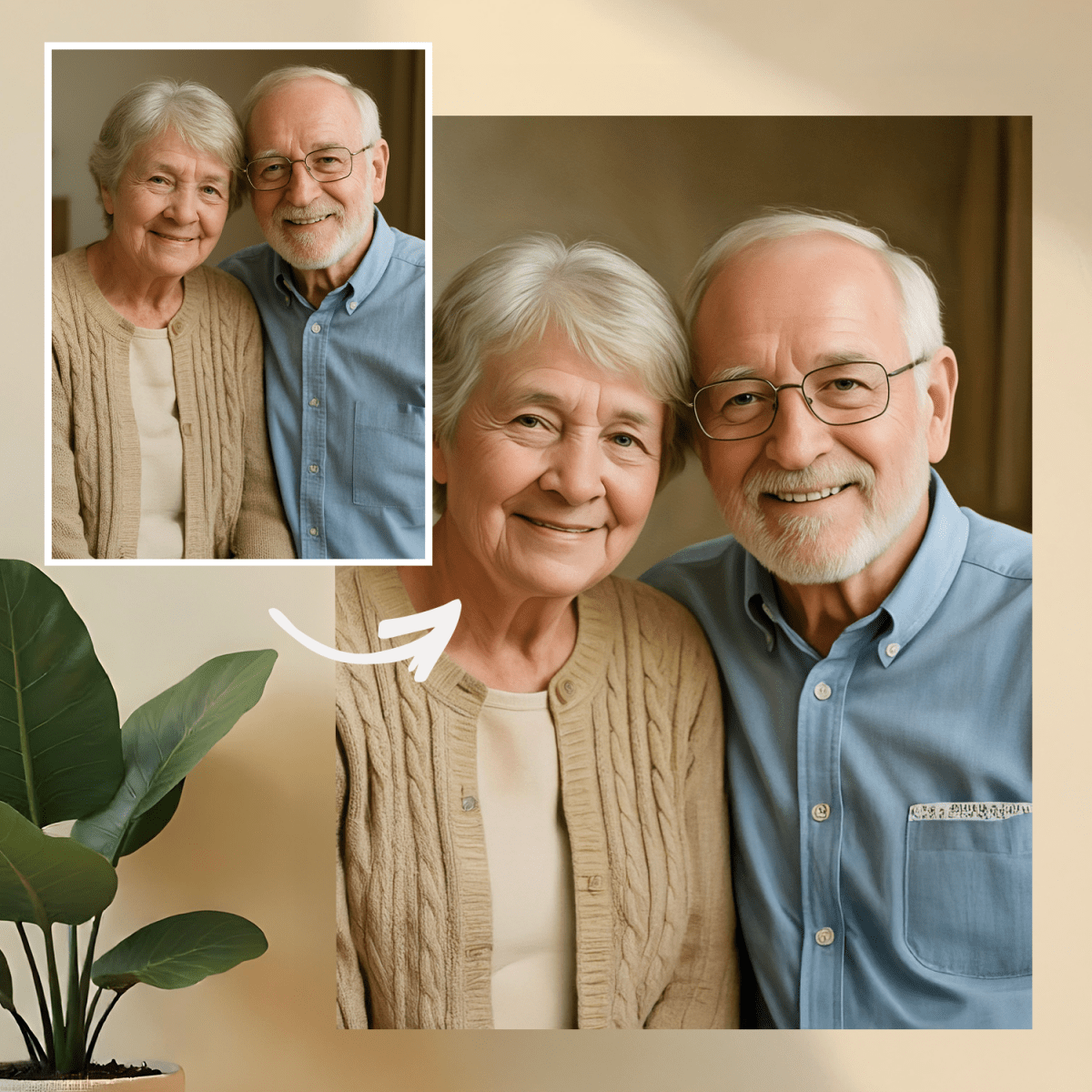 Image of Pamiątka wspólnych lat - druk na szkle, portret z Twojego zdjęcia - Wymaluj Prezent