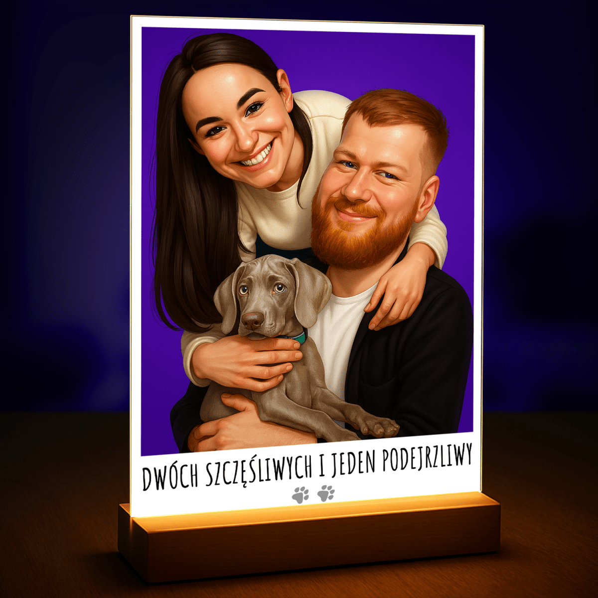 Image of Para i ich pupil - druk na szkle, portret z Twojego zdjęcia - Wymaluj Prezent