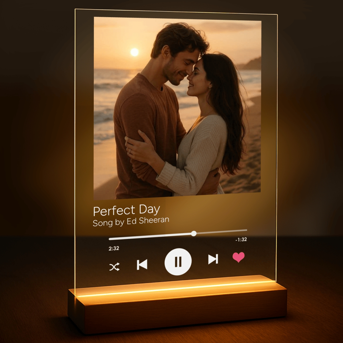 Piosenka pełna wspomnień - druk na szkle z Twojego zdjęcia - Wymaluj Prezent