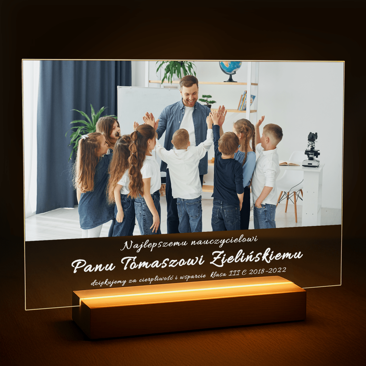 Image of Podziękowania od klasy - druk na szkle z Twojego zdjęcia - Wymaluj Prezent