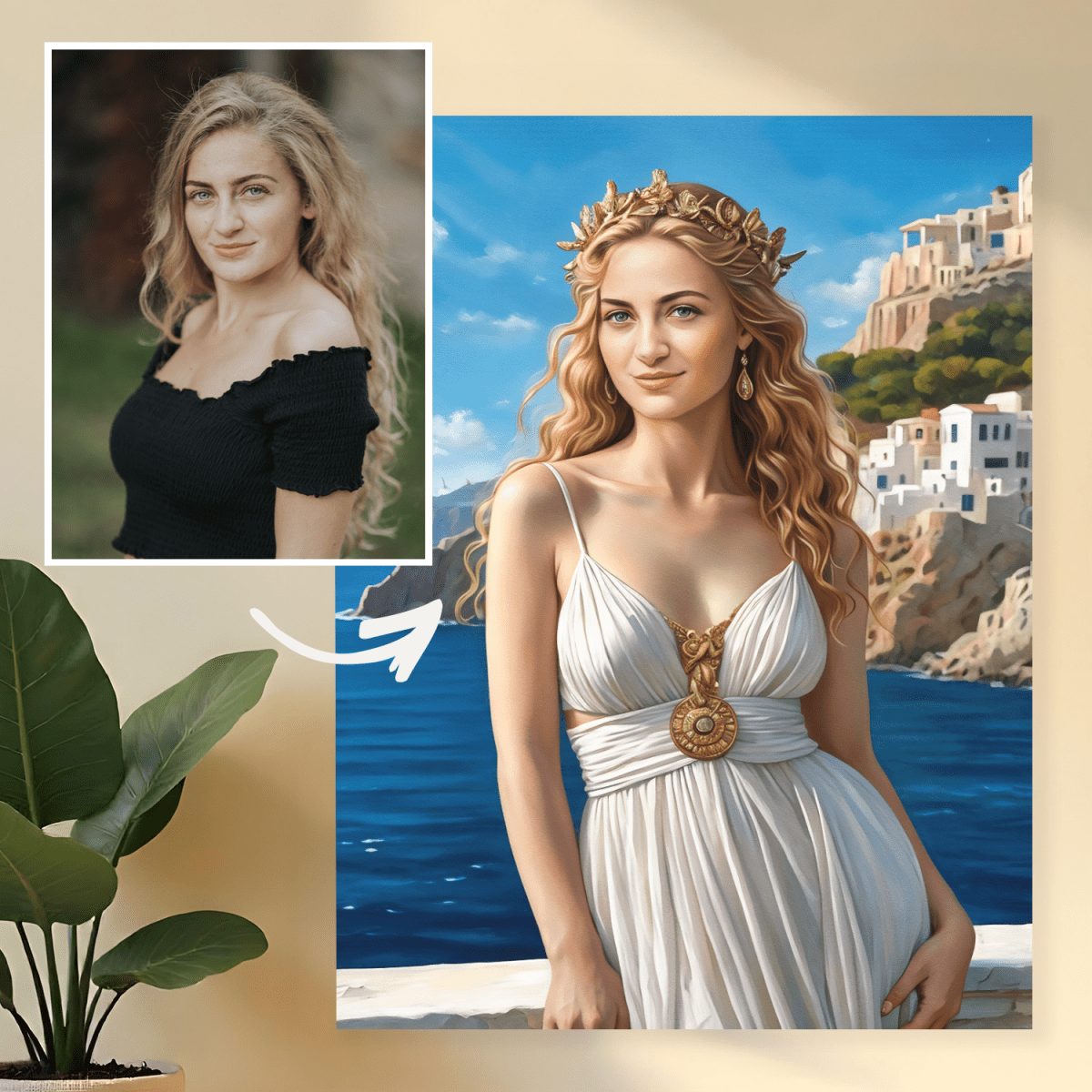 Image of Portret Afrodyty - obraz na płótnie z Twojego zdjęcia - Wymaluj Prezent