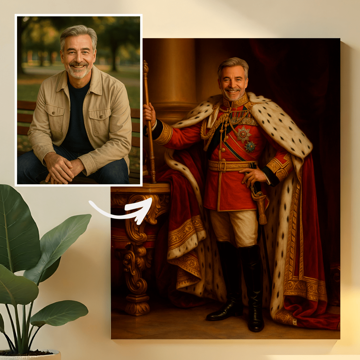 Image of Portret arystokraty - obraz na płótnie z Twojego zdjęcia - Wymaluj Prezent