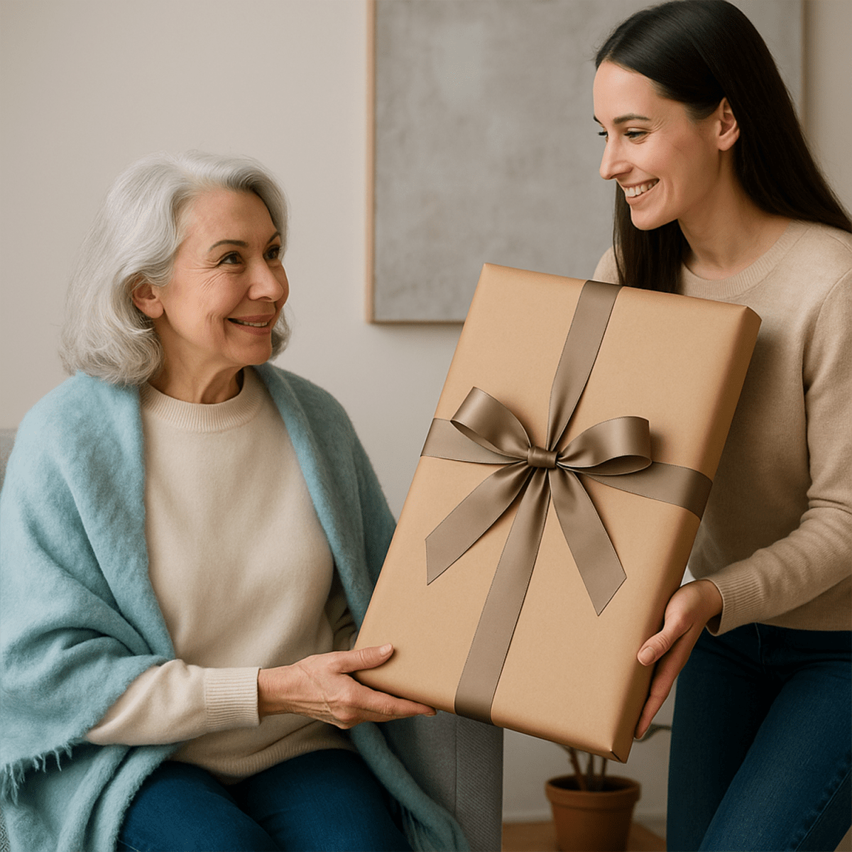 Image of Portret babci jako królowej - obraz na płótnie z Twojego zdjęcia - Wymaluj Prezent